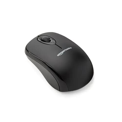 Amazon Basics Souris d’ordinateur sans fil avec nano-récepteur USB - noir – Image 1