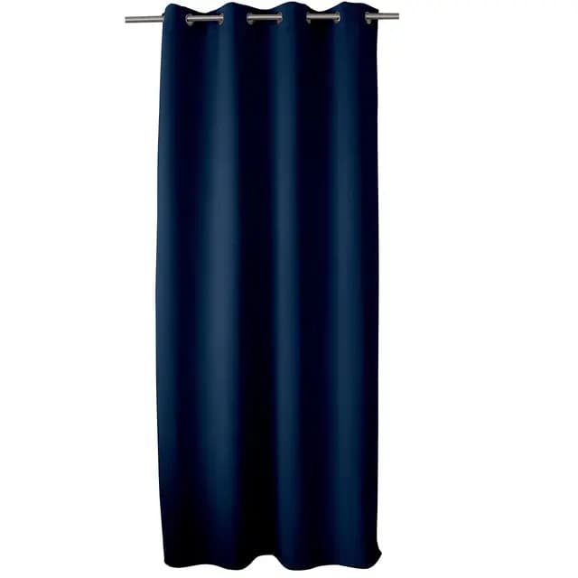ED ENJOY HOME Rideau Occultant avec Œillets argentés, Bleu Marine, 140x240cm, 100% Polyester, Tissu Certifié Oeko-TEX, Collection Réglisse