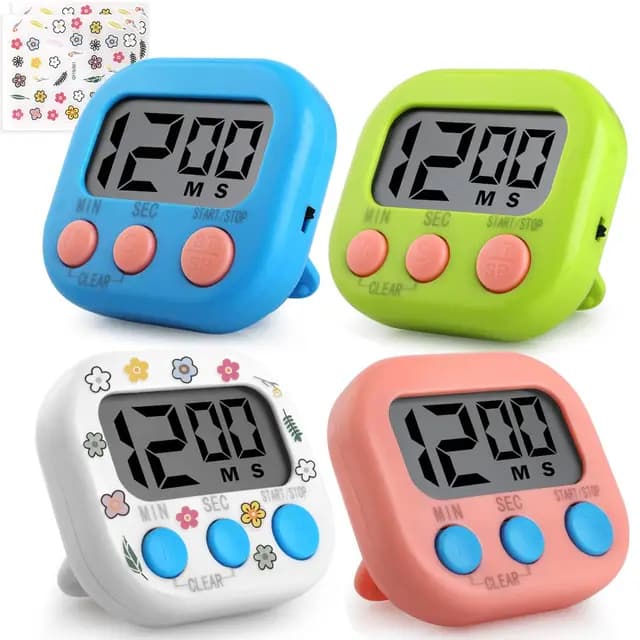 GeeRic Minuteur de Cuisine 4 PCS