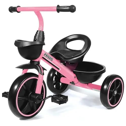 KRIDDO Tricycle Enfant Rose