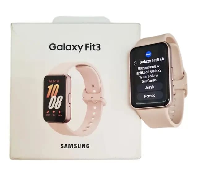 Samsung Galaxy Fit3 - Montre connectée avec écran AMOLED de 40 mm, corps en aluminium, suivi complet de l’activité physique et de la santé, batterie jusqu’à 13 jours, charge rapide, 5 ATM, rose doré