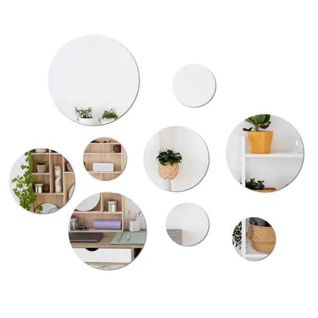 Leikedun Miroirs Autocollants Ronds