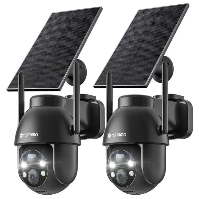 YESYAMO 2K Caméra Extérieure Solaire