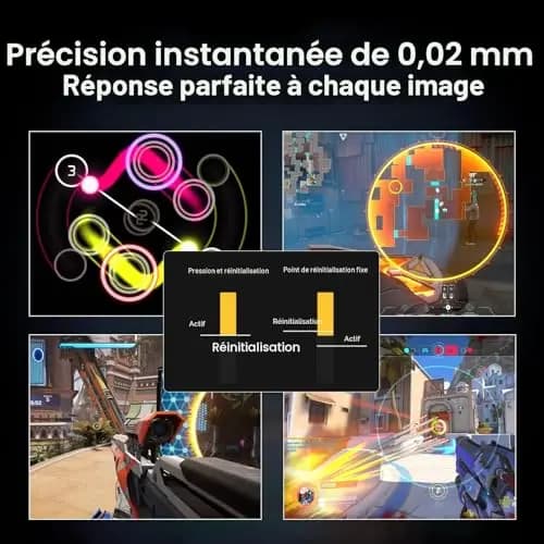 FOXMM MAD 60 Pro HE Clavier Gamer 60% RVB Filaire, Rapid Trigger 8000 Hz, Switchs Magnétiques Effet Hall, Ultra Précision RT 0,01 mm, Actionnement Réglable, pour Jeux FPS, Noir