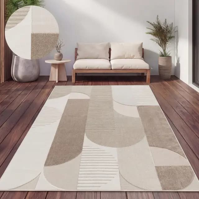 Paco Home Tapis Scandinave Beige
