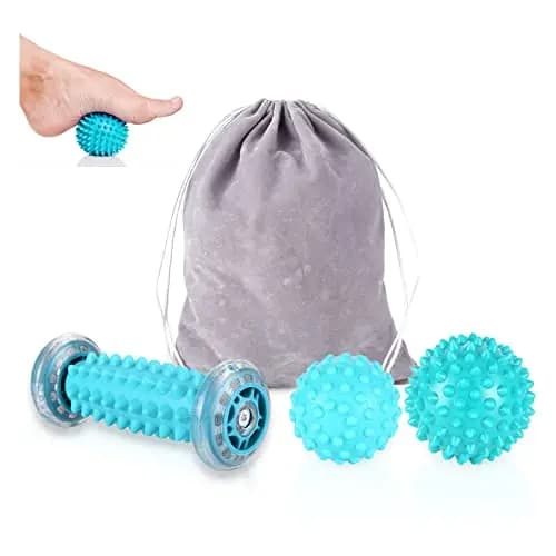 3 PCS Balle de Massage pour les Pieds Hérisson, Rouleau Massage Pied, Reflexologie Balle, Masseur pour Soulager la Fasciite Plantaire pour la Relaxation et soulager les douleurs musculaires