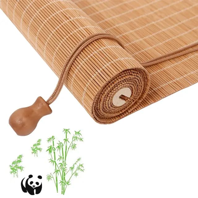 sur Mesure Store Venitien Store Bambou Exterieur Store Occultant Fenetre Tissé à La Main Facile à Installer Convient pour Une Utilisation Intérieure Et Extérieure B+ carbonized Color