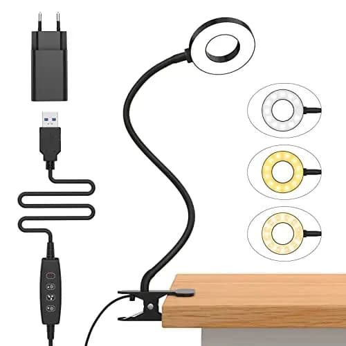 iZELL Lampe de Bureau à Pince LED