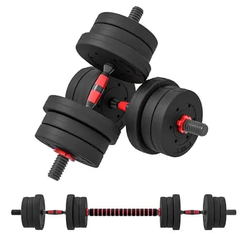 HOMCOM Haltères Réglables 15/20/25 kg