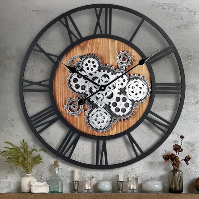 Lafocuse Horloge Murale Engrenages 57cm