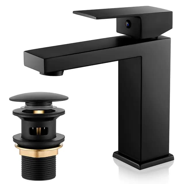 BOOXELY Mitigeur Lavabo Noir
