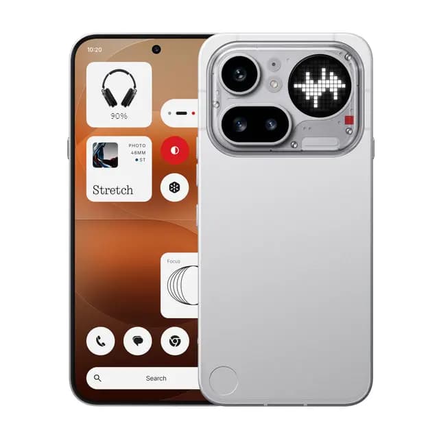 Nothing Phone (4a) Pro - Triple Caméra 50MP, Ultra Zoom 140x, Smartphone Unibody Métal, Batterie Longue Durée, Charge Rapide 50W, AMOLED 144Hz, Glyph Bar, 8GB+128GB - Argent