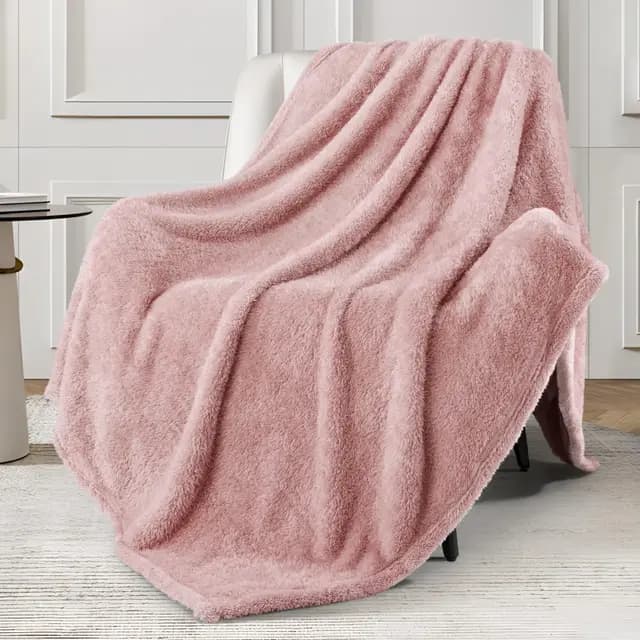 Exclusivo Mezcla Plaid Polaire Rose