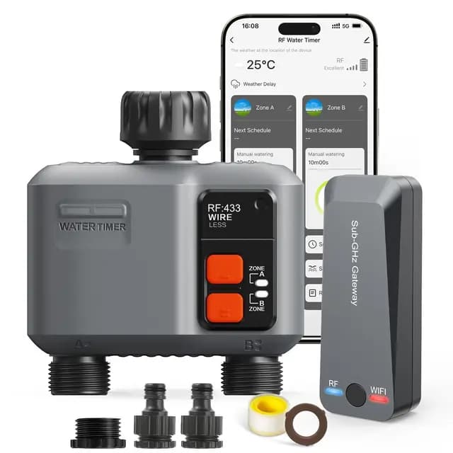 johgee Programmateur Arrosage WiFi 2 Voies