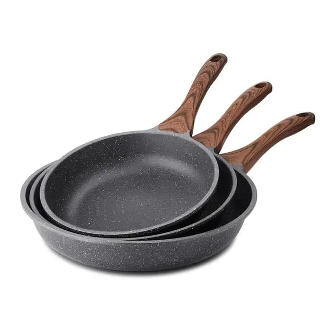 SENSARTE Lot de 3 Poêles Granit