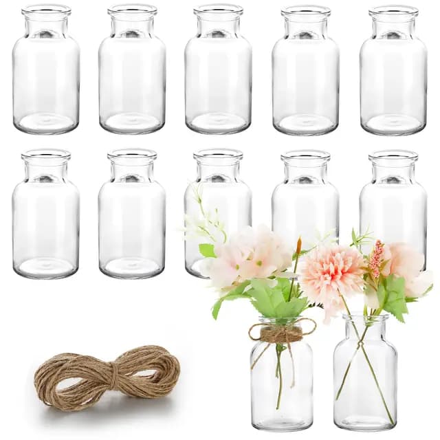 Lannvan Lot de 12 vases en verre – Image 1