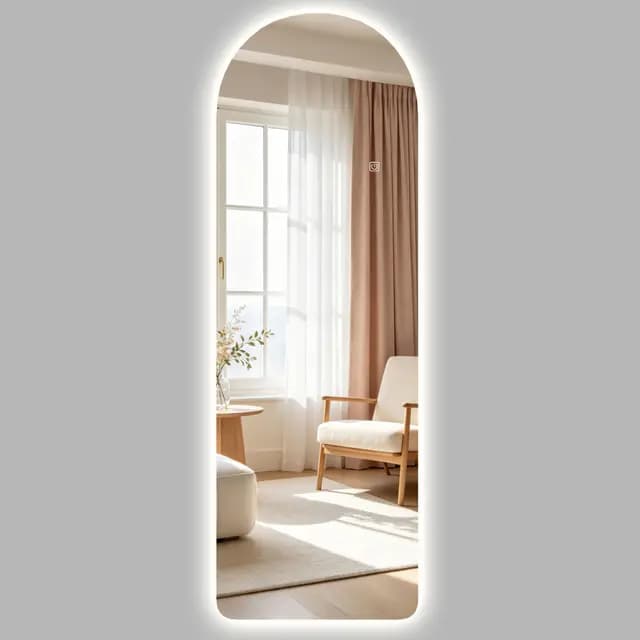 HOMCOM Miroir Mural LED Arqué – Image 1