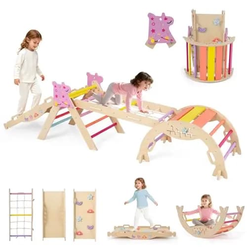 Goplus Montessori Aire de Jeux 9 en 1