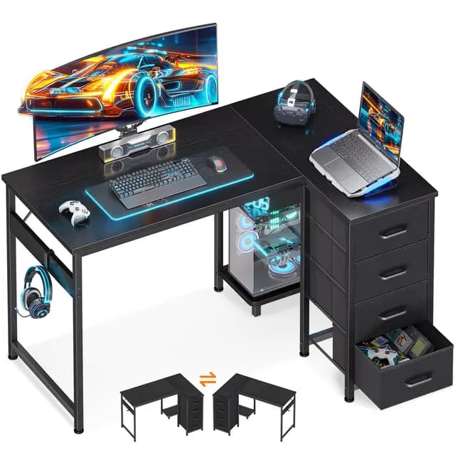 Coleshome Bureau d'angle 100x70cm – Image 1