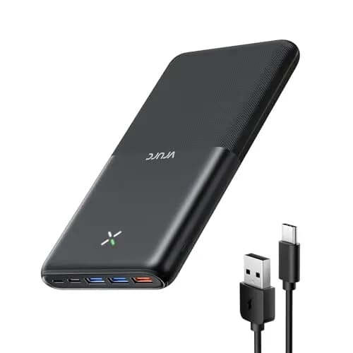 VRURC Batterie Externe 30000mAh USB C Power Bank Haute Capacité Charge Rapide 22.5W Compact Batterie Portable avec 4 Sorties et 3 Entrées Compatible avec Téléphone iPhone Samsung Tablet – Image 1