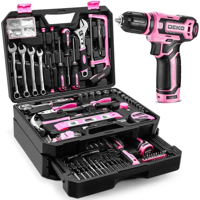 DEKO 238pcs Boîte à Outils avec Visseuse