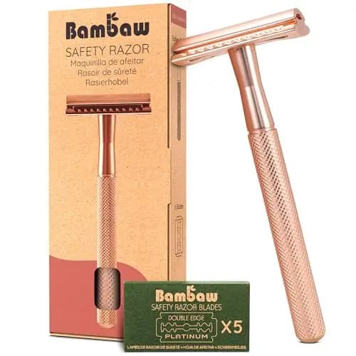 Bambaw Rasoir de Sécurité Or Rose