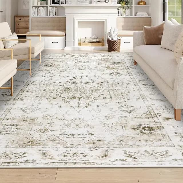 Homcomodar Tapis Salon Beige
