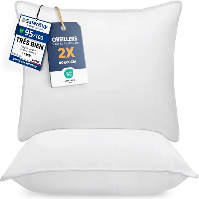 Utopia Bedding Oreiller Carré