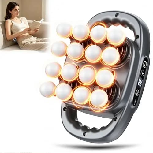 Pistolet de Massage à 16 têtes Portable, 3 Modes et 30 Vitesses, 2000mhA Massage Gun, 35dB Silencieux Masseur Musculaire, Appareil de Massage pour Cervicales Pieds dos Jambe, Détendre les Muscles