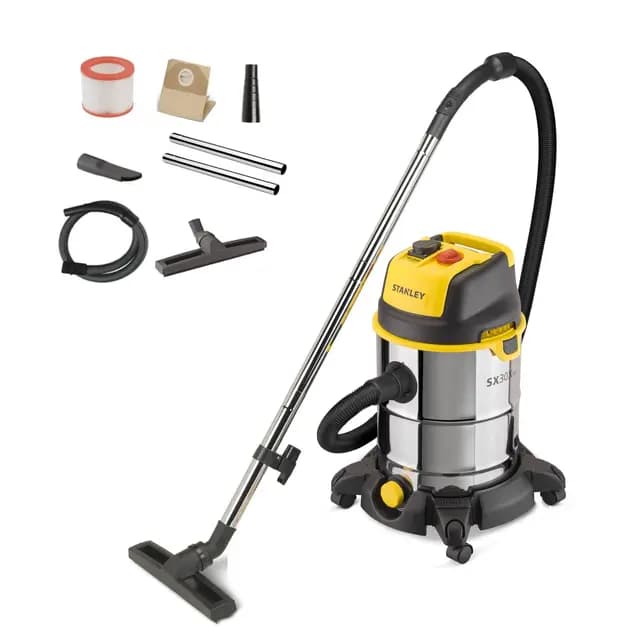 STANLEY Aspirateur Solides et Liquides SXVC30XTDE avec Prise Outils Électroportatifs (1600 W, 30 l) – Image 1