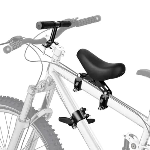 Siège Enfant pour VTT, Siège vélo monté à l'avant pour Enfants 2-6 Ans, Siège vélo Enfant Amovible avec Cadre d'accoudoir Set Compatible avec Tous Les VTT Adultes