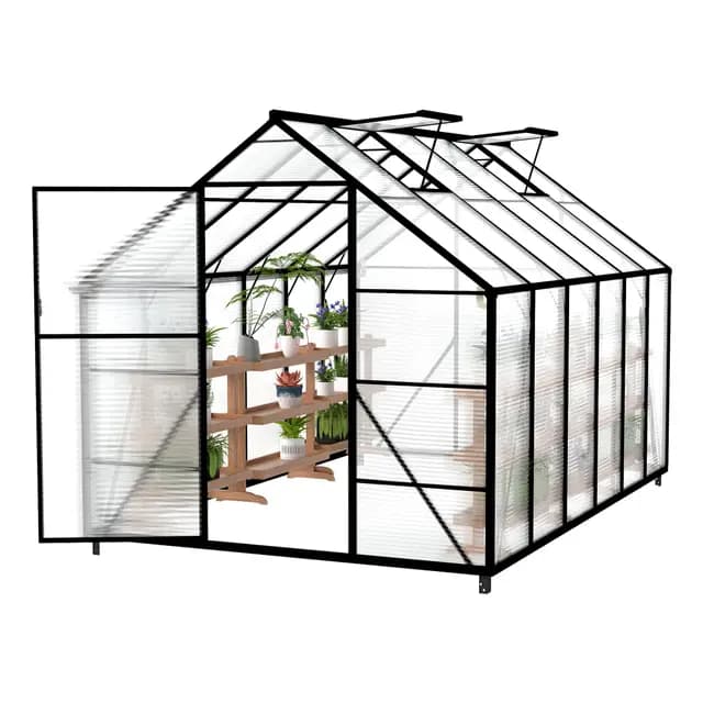 Froadp Serre de jardin en aluminium