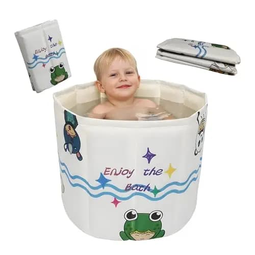 WAVYEASE Baignoire Pliable Enfant