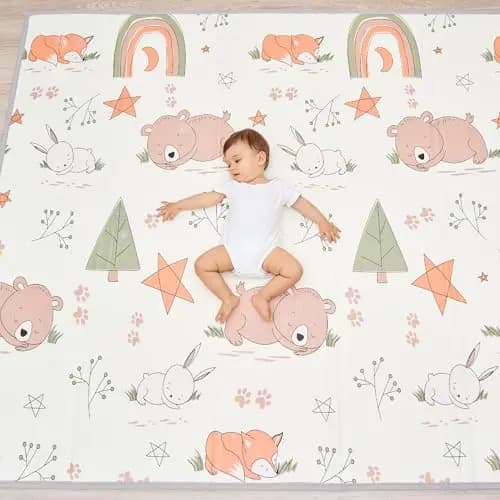HERAWI Tapis d'éveil bébé pliable