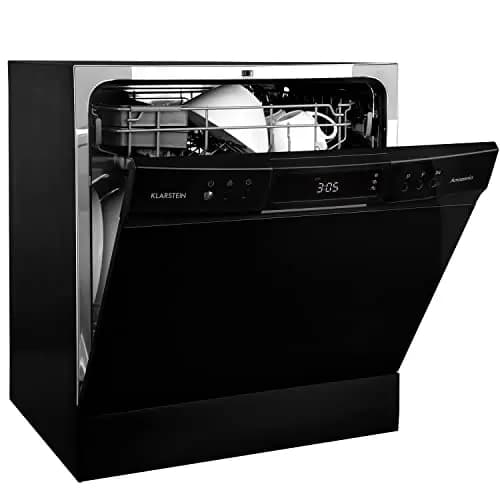 Klarstein Mini Lave-vaisselle de Table Compact de 8 Couvert, Silencieux, 8 Programmes de Lavage, Compact, Portable, Facile à Installer pour Maison, Bureau
