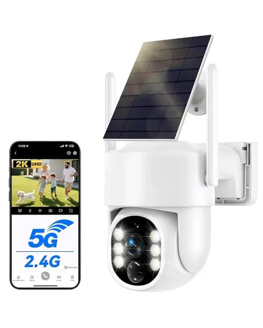WESECUU Caméra Extérieure Solaire 2.5K