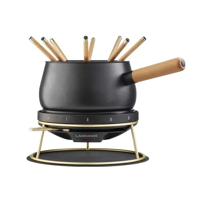 LAGRANGE, fondue Héritage, appareil à fondue électrique, 8 personnes, 1,5 L, compatible tous feux, thermostat réglable pour réaliser tous types de fondues, 1200 W, 349501
