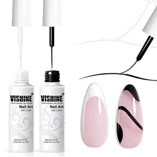 Vishine Vernis Semi-Permanent Blanc Noir