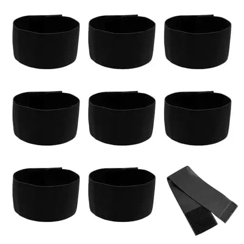 CATELL 8 Pièces Brassard Élastique Noir Brassards de Capitaine Brassard Noir Deuil Respect Funérailles Deuil pour Le Tir, Course, Football, Basket-Ball, FunéRailles, Deuil, Souvenir (Noir)