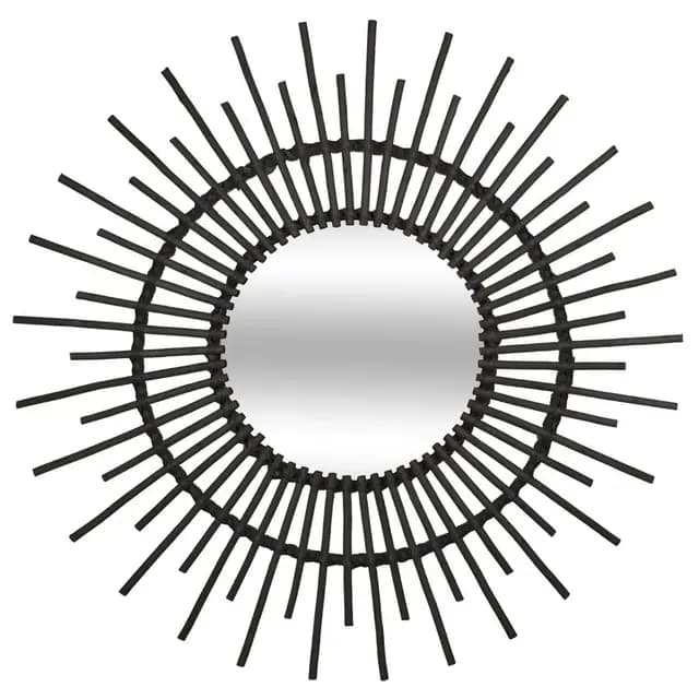 Univers Decor Miroir rotin noir 76 cm