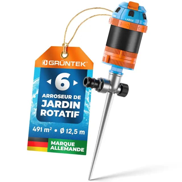 GRÜNTEK Arroseur Rotatif sur Pied