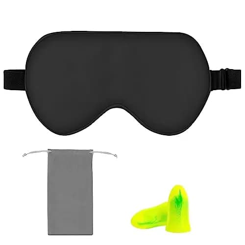 Amazon Basics Masque de sommeil en soie – Image 1