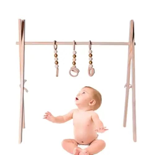 Portique d'éveil bébé bois