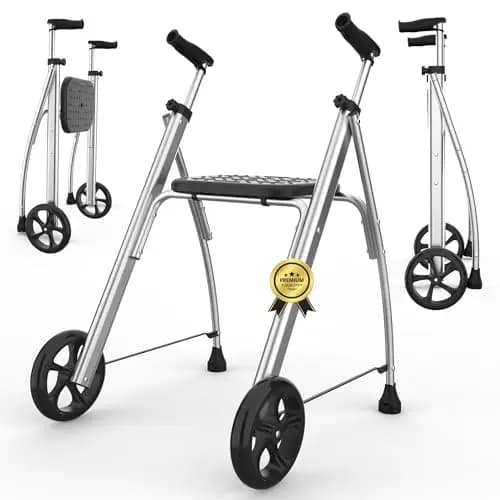 INDESmed Déambulateur 2 roues pliable