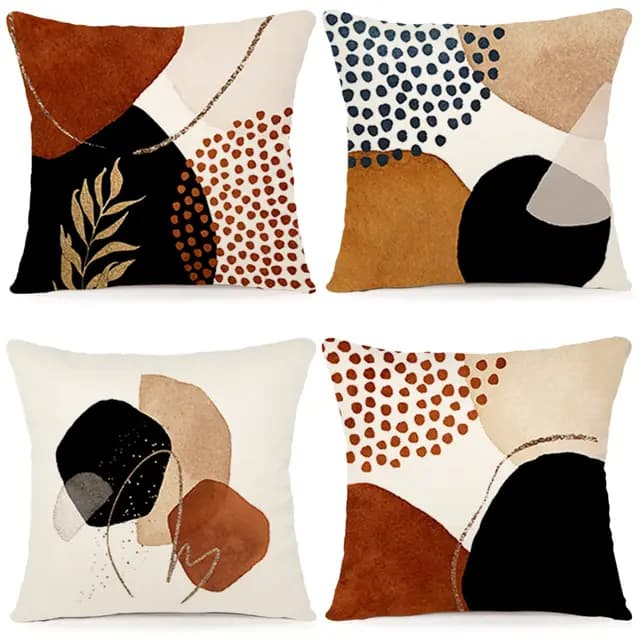 YCOLL Housse de Coussin Lot de 4