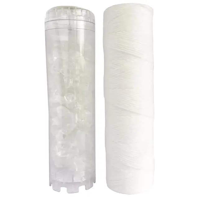 AQUAWATER - 105008 - Kit standard - 1 filtrante bobinée 20 microns et 1 anticalcaire pour filtrer les impuretés contenues dans l’eau- Pour bol de taille standard 10" - Fabriqué en France