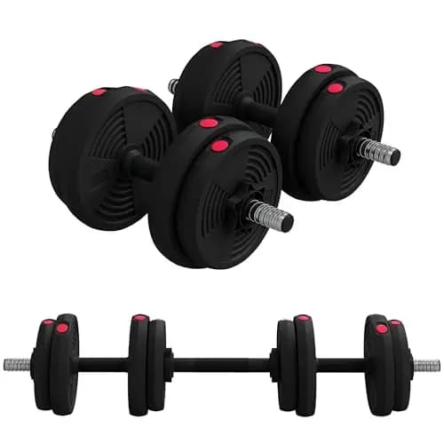 SPORTNOW Haltères réglables 15KG