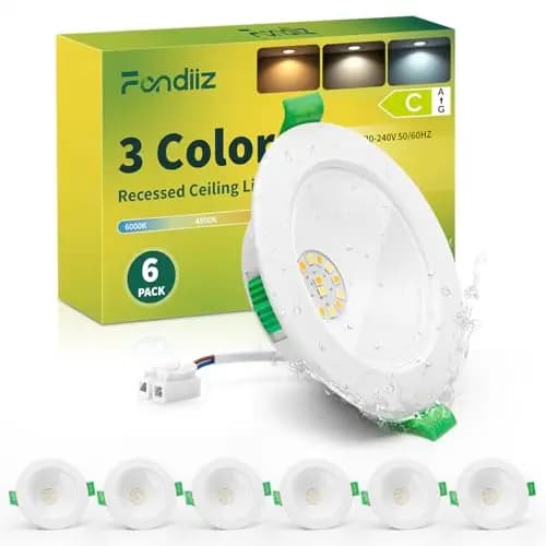 Fondiiz Lot de 6 Spots LED Encastrables