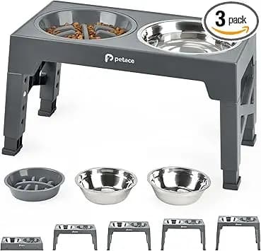 Petace Gamelles Surélevées pour Chiens