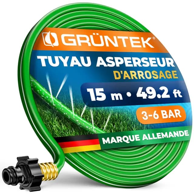 GRÜNTEK Tuyau Arrosage Perforé 15m